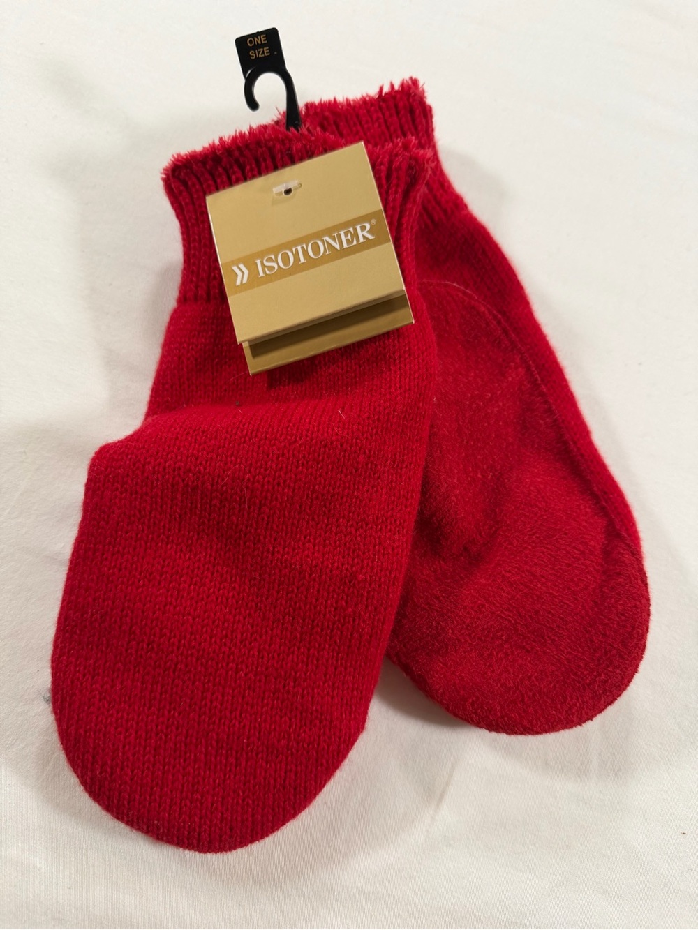 Isotoner Women's Red Mittens One Size, New With Tags
